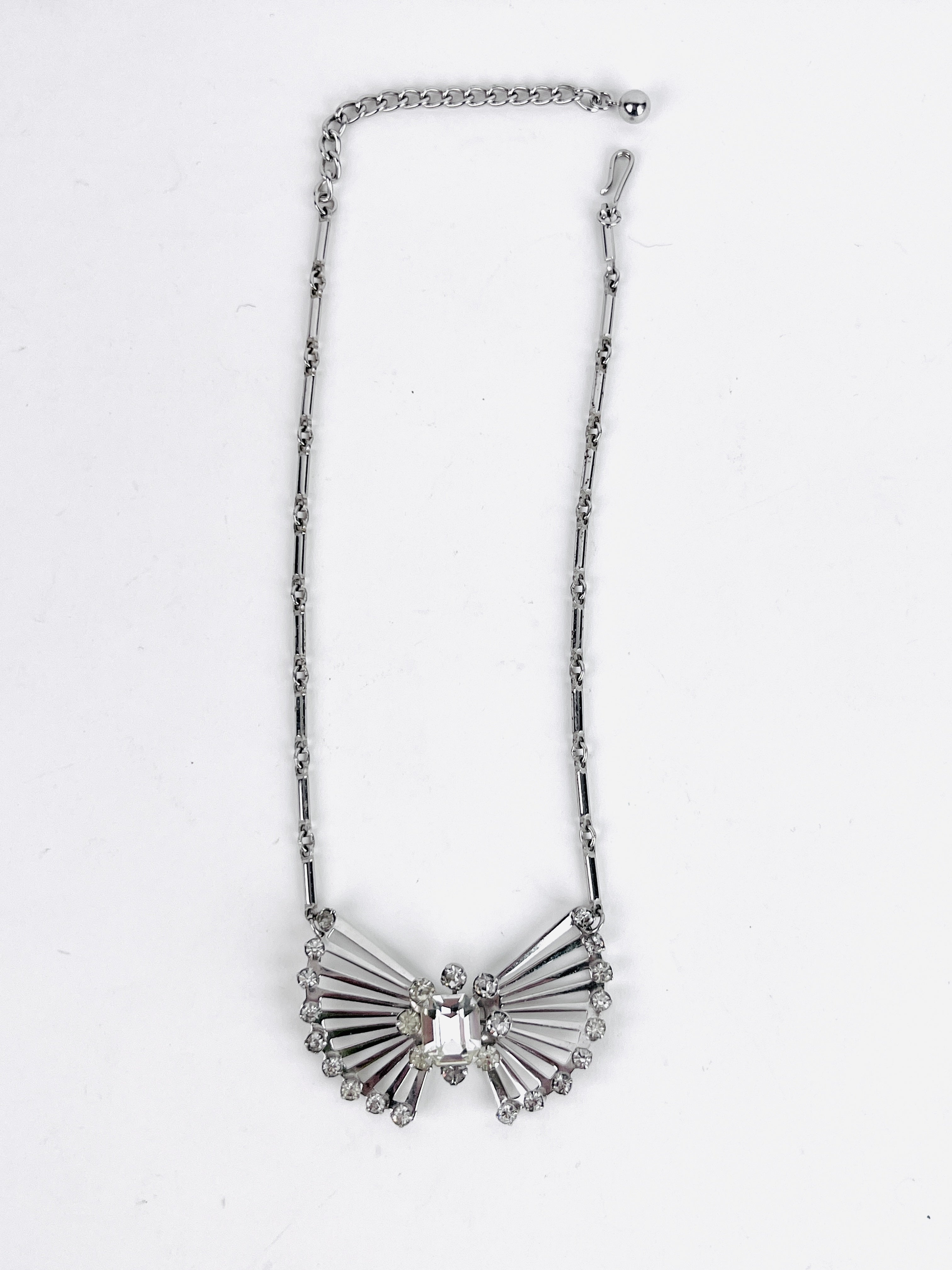 Chic Rhinestone Crystal Shiny Butterfly Pendant Necklace Long Chain Women  Gift | eBay